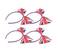 BESTYASH 4pièces Bandeaux Pour Cheveux Avec Drapeau Britannique Accessoire Pour Femmes Et Filles Pour Compétition Et Carnaval