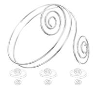 BESTYASH 4pièces Bracelet Manchette Métal Spiralé Ajustable Bords Tranchants pour Femme Lot de Manchettes de Bras Punk