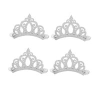 BESTYASH 4pièces Couronnes Décoratives Pour Filles Accessoires De Cheveux Élastiques Pour Anniversaires Et Fêtes Headdresses Élégants Et Colorés