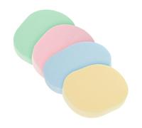 BESTYASH 4pièces Éponges Faciales Ovales Exfoliantes et Démaquillantes Lot de Simples et Efficaces pour Nettoyage du Visage