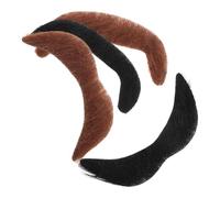 BESTYASH 4pièces Faux Barbe Réaliste pour Hommes Accessoires De Déguisement Halloween Costumes Et Cosplay Simulations Lifelike Ensemble De Fête Amusant
