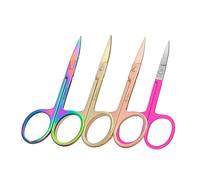 BESTYASH 4pièces Lot De Ciseaux à Poils De Nez Et Tondeuse à Sourcils Acier Inoxydable Pour Homme Et Portable