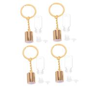 BESTYASH 4pièces Lot De Mini Bouteilles Verre Vides Pour Parfum Porte-clés Décoratif Avec Couvercle à Vis Contenant Vide Pour Huiles Essentielles
