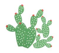 BESTYASH 4pièces Stickers Muraux Cactus Décor Plantes Vertes Pour Salle De hambre Facile à Poser Et Réutilisable Sans Colle