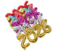 BESTYASH 5 Pièces Ballons Chiffres en Aluminium 2026, Décoration de Fête | Inflation Facile, Fermeture Automatique, Remplissage à L’hélium, Décor Festif pour Mur de Fête