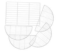 BESTYASH 5 Pièces Barbecue Acier Inoxydable Épaisse Cuisson et Refroidissement Surélevée pour Barbecue Coréen Résistante et Facile à Nettoyer Argent