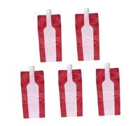 BESTYASH 5 pièces de Rangement Pliable pour Bouteilles de Vin Lot de Pochettes Portables Réutilisables pour Transport de Boissons Alcoolisées et Non Alcoolisées