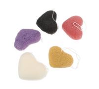 BESTYASH 5 pièces Éponge Visage Exfoliante Compressée pour Nettoyage Doux et Démaquillage Éponges Visage Compressée pour Éliminer Impuretés et Excès de Sébum Outil de Soin Mixte Facile à