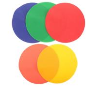 BESTYASH 5 Pièces Marqueurs de Football en TPR, 23,2x23,2x0,2cm | Surface Souple et Résistante, Usage pour Football et Basketball, Jeux et Cours de Gym, Couleur Vive