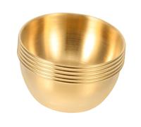 BESTYASH 5 Pièces Plat à Sauce Acier Inoxydable Petite Assiette Ronde pour Assaisonnement Dips et Condiments Surface Lisse Antirayures Usage Familial et Pique