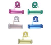 BESTYASH 5 pièces Presseur de Dentifrice à Ventouse Distributeur Pratique et Créatif pour Économiser Dentifrice et Organiser de Bain Multi Fonctionnel pour Tubes de Couleur Aléatoire