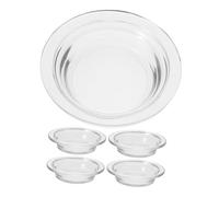 BESTYASH 5 Pièces Transparent Glass Wax Warmer Dish Heat-Resistant Aromatherapy Diffuser Tray Replacement for Home Office Scented Candle Accessories