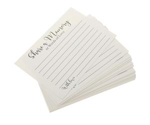 BESTYASH 50 Feuilles Cartes Funéraires en Papier Multi-usages Espace pour Messages, pour Funérailles et Anniversaires, Accessoires Pratiques pour Événements
