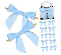 BESTYASH 50 Pièces - Arc en Soie Rose Arcs Bleus Arcs d'emballage Décor Tirer des Arcs Ruban d'emballage Enveloppe Mini Arc D'étanchéité Bowknots Assorti Polyester