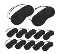 BESTYASH 50pièces Masque De Sommeil Soie Noire Jetable Réglable Pour Voyage Et Nuit Bloque La Lumière Confortable Pour Peau