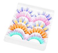 BESTYASH 5paires Faux Cils Naturels Kit de Faux Cils Individuels Fins pour Femmes Accessoires de Maquillage Extensions de Colorées