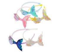 BESTYASH 5pièces Bandeaux De Sirène Accessoires Brillants Avec Coquillages Et Couronnes Pour Anniversaires Fêtes à Thème Plage Et Événements Cosplay