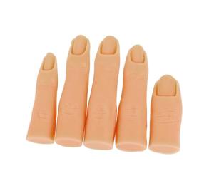 BESTYASH 5pièces Manchon Entraînement Pour Ongles Avec Doigts Gel Réalistes Modèle De Main Mobile Pour Pratique Du Nail Art Outil De Formation Sans Marque Spécifique