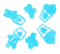 BESTYASH 6 Emporte-pièces Cactus en Plastique pour Pâtisserie, Moules à Biscuits Fondant, Accessoires Pâtisserie Décoratifs, Kit 6 Pièces pour Gâteau et Crêpes, la Cuisine Maison