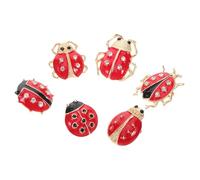 BESTYASH 6 pièces Broches Insectes Cartoon Épingles Émail Bêtes Accessoires Mode Femmes Badges pour Sacs à Dos et Chapeaux Set Broches Animal Mignon