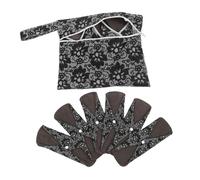 BESTYASH 6 Pièces Ensemble De Serviettes Hygiéniques Réutilisable Maternité Absorbant Lavable Protège-slips Hygiéniques Pour Femmes La Couche Intérieure Est En Fibre De Charbon De Bambou