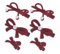 BESTYASH 6 Pièces Épingle à cheveux avec nœud en perles style policier Mariage agrafe noeud strass arcs de cheveux pour femme pinces à cheveux nœud perle grand arc de cheveux flocage