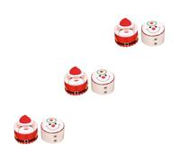 BESTYASH 6 Pièces Lot de Serviettes Coton de Noël pour Garçon Fille Pliées Créativement Forme Festive Père Noël et Bonhomme de Doux et Décoratif