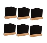 BESTYASH 6 pièces Mini Tableau Double Face Bois avec Support Tableau Décoratif pour Messages pour Bar Café Boutique Lot de Petites Ardoises Polyvalentes