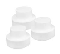 BESTYASH 6 pièces Moules Mini Gâteaux Ronds pour DIY Grands Moyens Supports à Décorer Pratique pour Pâte à Modeler et Présentations Cake Design