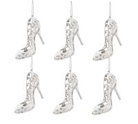 BESTYASH 6 pièces Ornements Suspendus de Noël Petit Pendentif Cartoon Style Escarpin Décoration Sapin Festive pour Maison et Fête