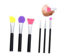 BESTYASH 6 Pièces Pinceaux Silicone pour Outils de Beauté pour Application de DIY Noir