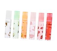 BESTYASH 6 pièces Set de Gloss à Lèvres Aromatisé Aux Fruits Hydratant Transparent Protection Lèvres pour Filles et Adolescents