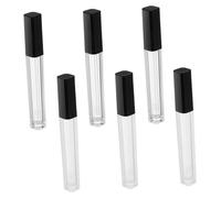 BESTYASH 6 Pièces tube de brillant à lèvres tubes de mascara bouteilles de brillant à lèvres vides mini s de mini- à lèvres Noir