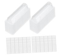 BESTYASH 60pièces Transparent Plastic Lip Balm Holders with Double-Sided Adhesive Compact Money and Cash Pouches for Travel and Organization