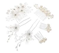 BESTYASH 6pièces Lot De Peignes à Cheveux De Mariage Épingles à Cheveux Peignes Latéraux Avec Motifs De Perles Fleurs Accessoires De Pour Femmes