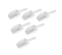 BESTYASH 6pièces Pelle à Glace Farine Avec Poignée Pour Cuisine Supermarché Bars Blanche Plastique Résistant Fente De Suspension