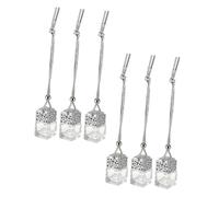 BESTYASH 6Pièces Pendentif Flacon de Parfum pour Voiture de Décor Suspendu Élégant avec Couvercle Bois Diffuseur Durable pour Camion et