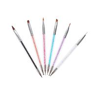 BESTYASH 6pièces Set De Stylos Double-extrémité Pour Nail Art Stylos Pigment Multifonctions Avec Pointeurs Pour Dessin Manucure Ongles Diy Outils Pratiques Et Durables Pour Salon Accessoire