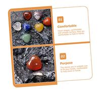 BESTYASH 7 Pièces Yoga Forme de Cœur Cristaux Chakras Naturels pour et Thérapie Énergétique Décoration et