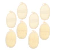 BESTYASH 8 Pièces Éponges Loofah Naturelles Exfoliantes avec Sangle pour Corps et Visage Lot de Réutilisables Doux et Compacts pour Spa à et Voyages