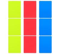 BESTYASH 9 Pièces Cartes D’Arbitre de Compétition en PVC, Jeu à Trois | Rouge Jaune Bleu, Résistance aux Chocs et Repères Visuels Immédiats, Prise en Main Optimale