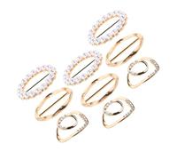 BESTYASH 9 Pièces Clips pour Vêtements avec Perles et Anneaux Décoratifs pour Fixer et Ourlet T Shirts Chemises Robes et Écharpes Femme Accessoires et Élégants