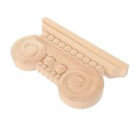 BESTYASH Applique Décorative en Bois Sculpté, Chapiteau de Colonne Romaine 20x11,5x2,5 Cm, Incrustation Sculptée pour Meubles, Panneaux D'angle, Accessoire de Mobilier Rétro, Décoration