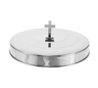 BESTYASH Assiette de Communion en Acier Inoxydable Couvercle | Design Argenté Élégant, Garde les Hosties Propres et Fraîches, Nettoyage Facile, pour Offices Religieux et Réunions