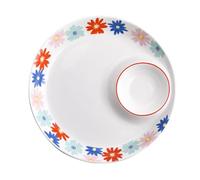 BESTYASH Assiette Déjeuner Céramique Divisée Plateau Repas Équilibré pour Contrôle des Portions Adaptée Perte de Poids et Cuisine Saine