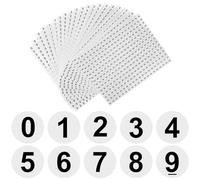BESTYASH Autocollants Chiffres Ronds Autocollants Numérotés Ronds 6000pcs Papier Facile à Coller Design Amovible pour Projets DIY Garçon et Filles