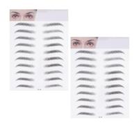 BESTYASH Autocollants De Transfert Pour Sourcils 2 Pièces Imitation Poils Noirs 3d Temporary Sourcils Pour Hommes Et Femmes Usage Quotidien Sans Risque