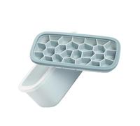 BESTYASH Bac à Glaçons en Silicone Souple avec Couvercle, Forme Ice Cube, Couleur Bleu Nordique, Anti-odeurs, Réutilisable, pour Bar, Restaurant et Usage Domestique, Moule à Glace Soi-même