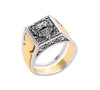BESTYASH Bague Lion Rétro avec Compartiment Secret pour Cendres Anneau Durable pour et Souvenirs Personnels