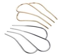 BESTYASH Baguette à Cheveux Couronne Métallique Vintage 2 Pièces, Taille Moyenne, Épingles Latérales Pour Femmes Et Filles, Accessoires Coiffure Chignon Élégant, Couleurs or Et Argenté